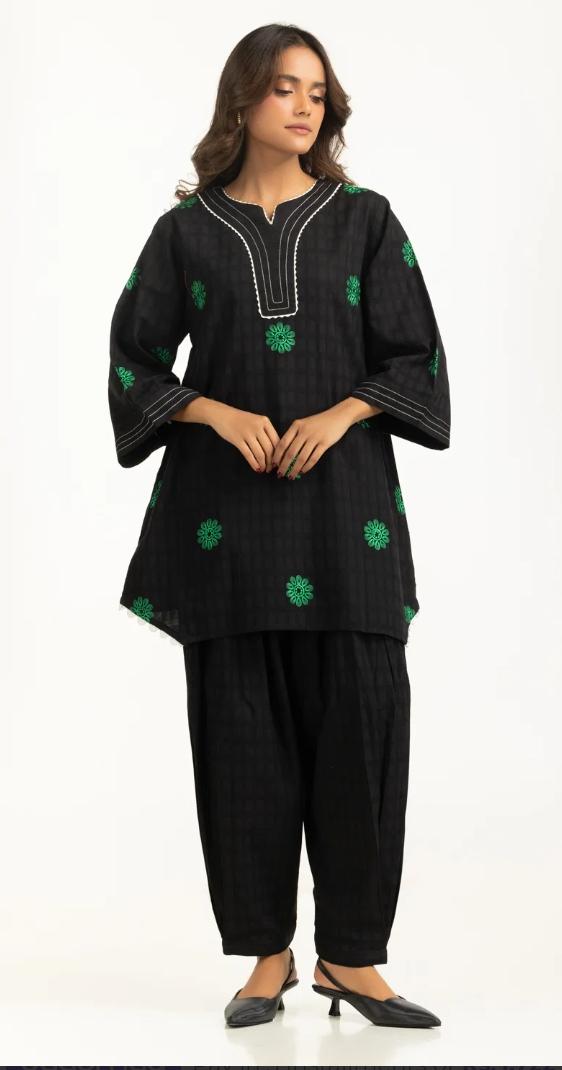 Dobby Embroidered Co-Ord Set