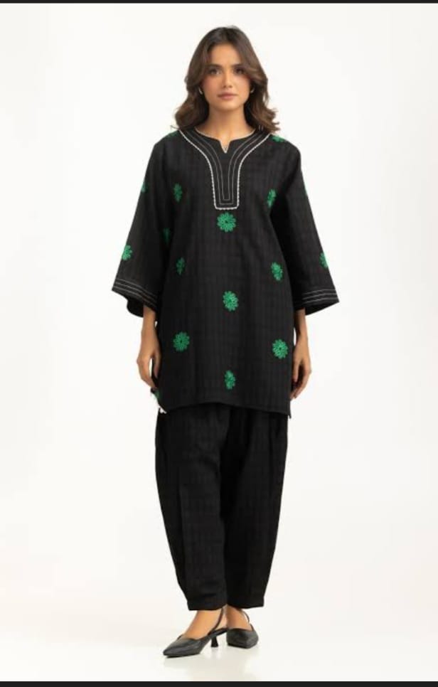 Dobby Embroidered Co-Ord Set