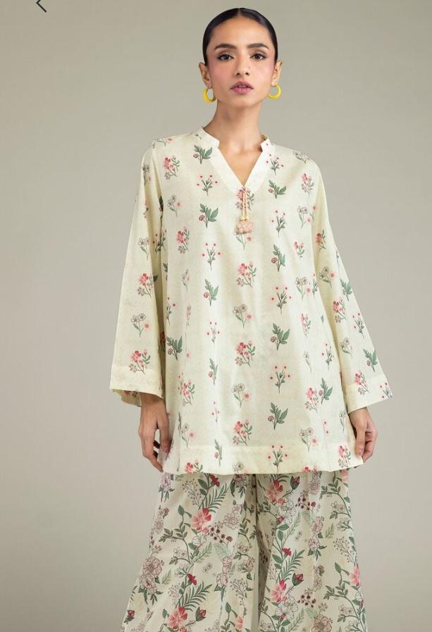 KHADDI Printed | Cambric Floral Cambric Kurta and Pants