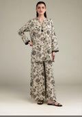 KHADDI Printed | Cotton Viscose Beige Floral Kurta And Pants