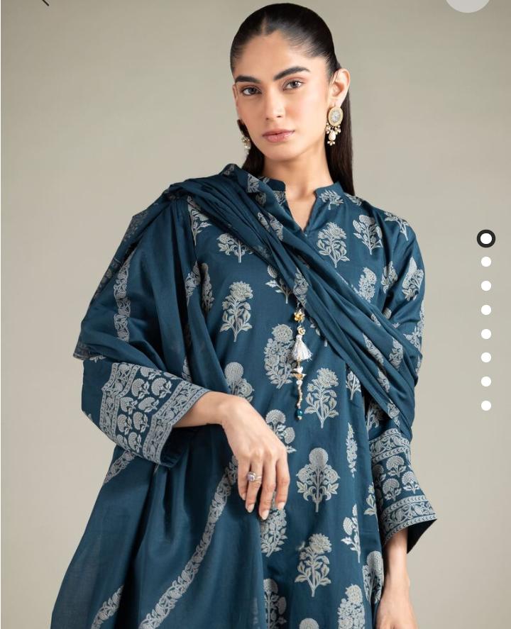 KHADDI Cambric Kurta Pants Duppata